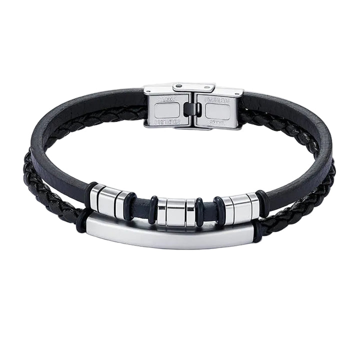 Helix Læder og rustfrit stål armbånd - 3 farver
