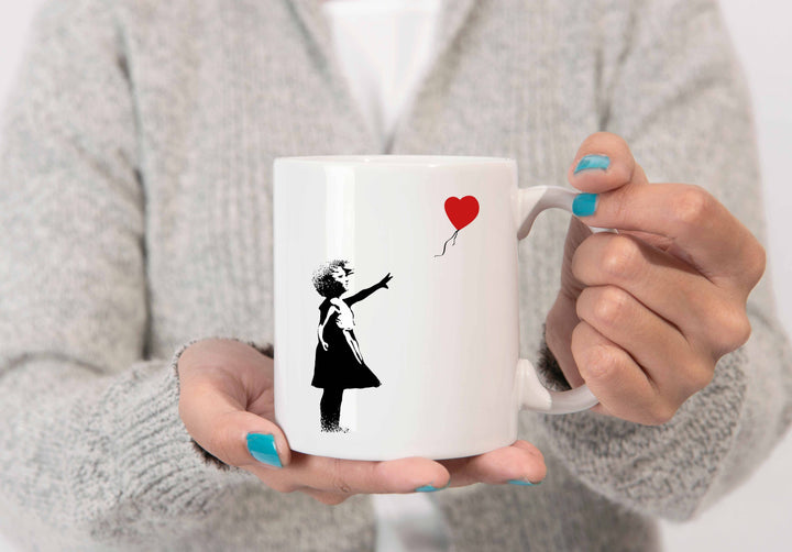 Banksy Ceramic Mug 325ml - Girl With Red Balloon