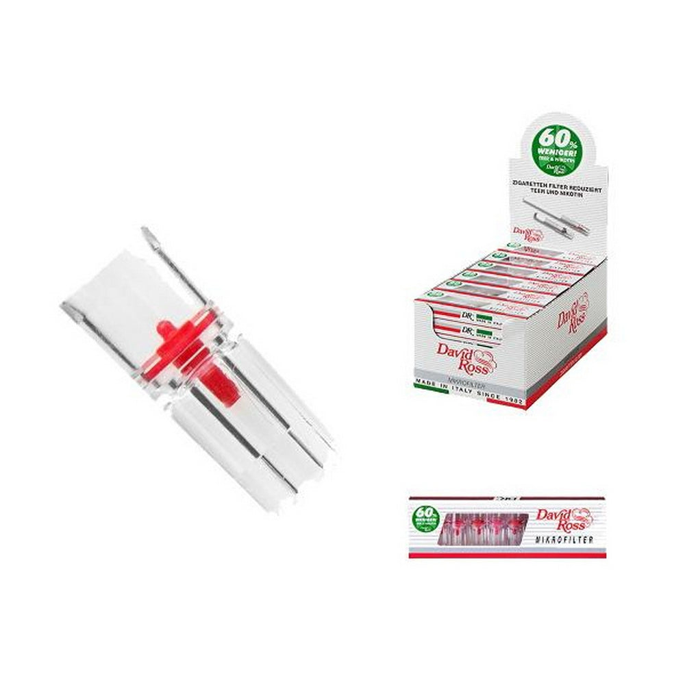 10 stk David Ross 8mm Filter Mundstykker til Cigaret