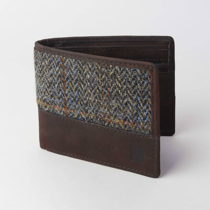 Brun Harris Tweed tegnebog