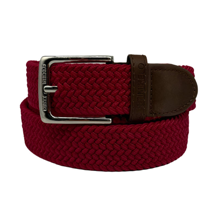 Custi Mikelo Rødt Flettet Elastisk Bælte - Bælte fra Custi Mikelo hos The Prince Webshop
