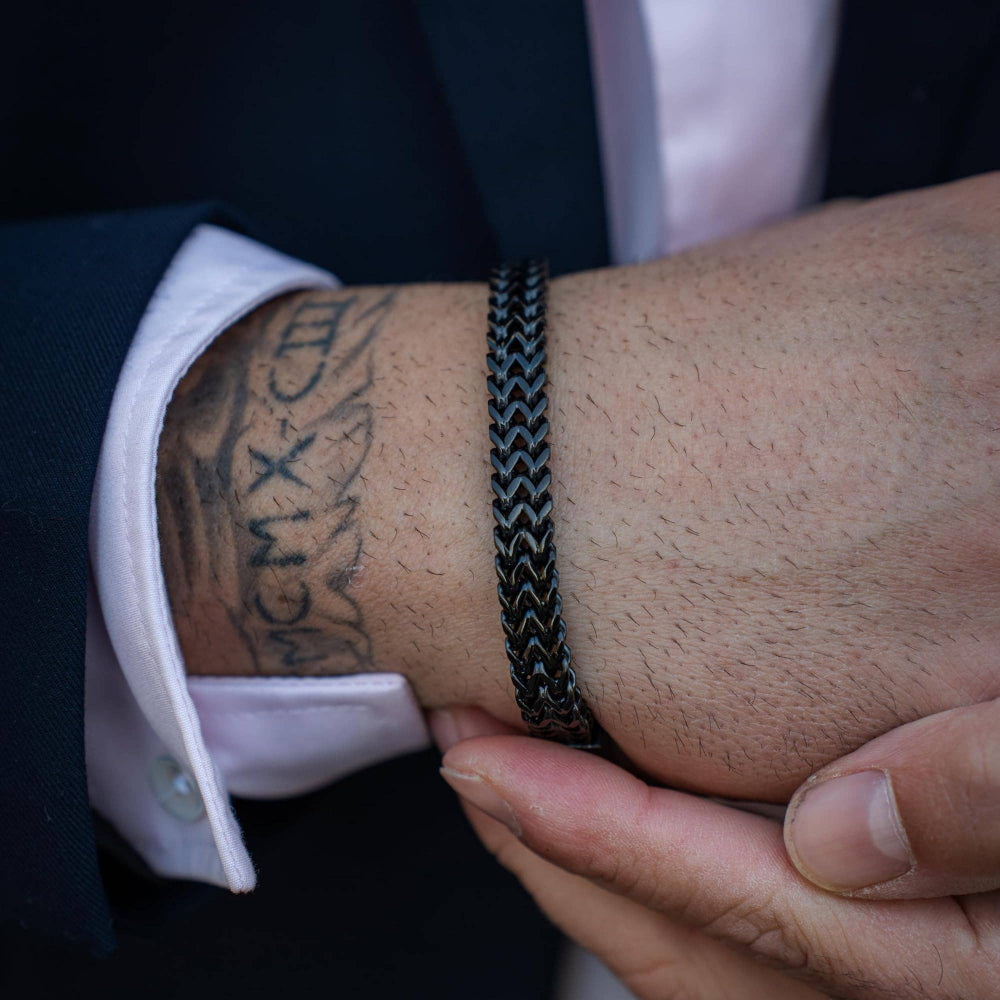 Rustfrit Stål Armbånd "Franco" - Sort