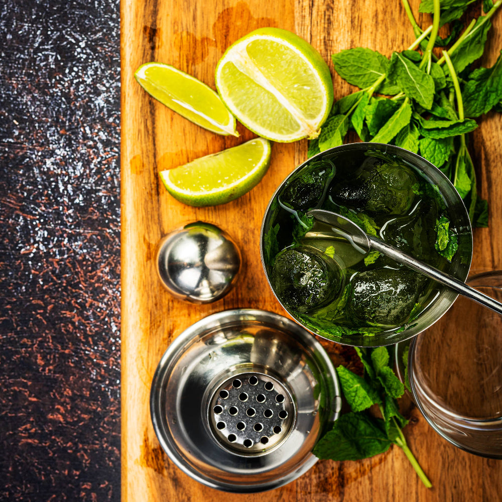 Oak & Steel 10 Deles Rustfrit Stål Cocktail Sæt