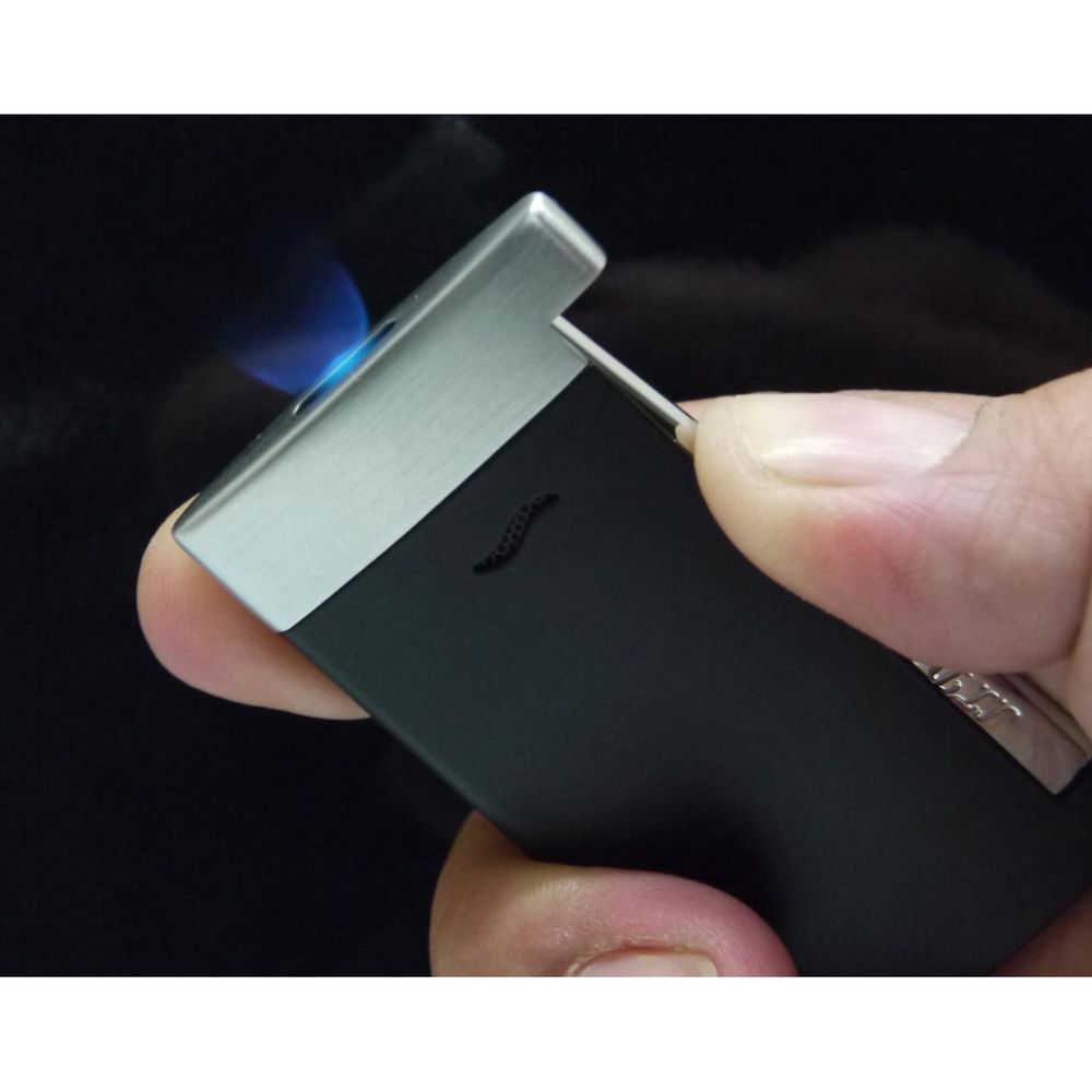 DuPont Slim 7 - Black Matte Chrome Jet Lighter