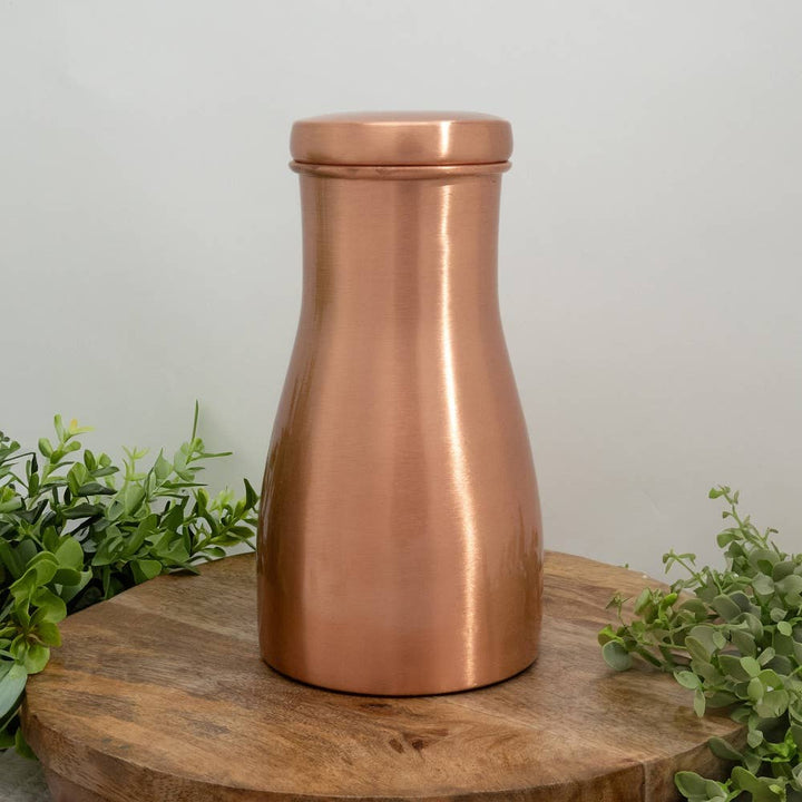 Ren kobberkaraffel poleret med låg ± 950 ml kande