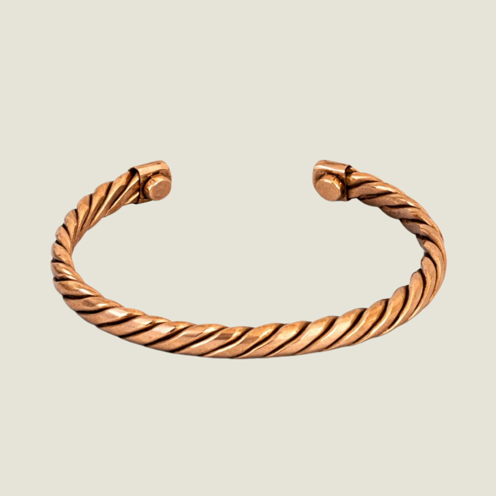 Flettet kobber sundhedsklemmearmbånd med 2 magneter