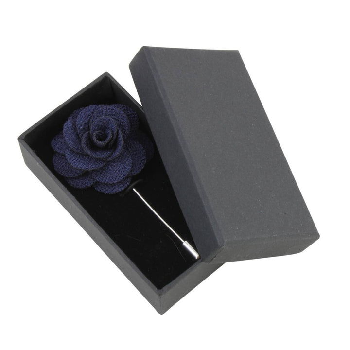 David Aster - Black Flower Lapel Pin