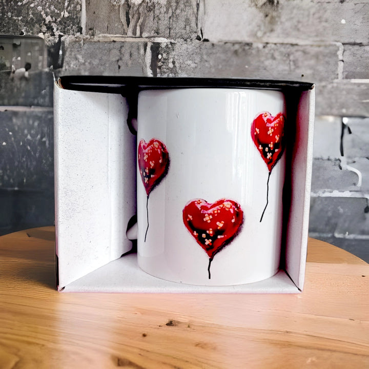 Banksy Ceramic Mug 325ml - Bandaged Heart