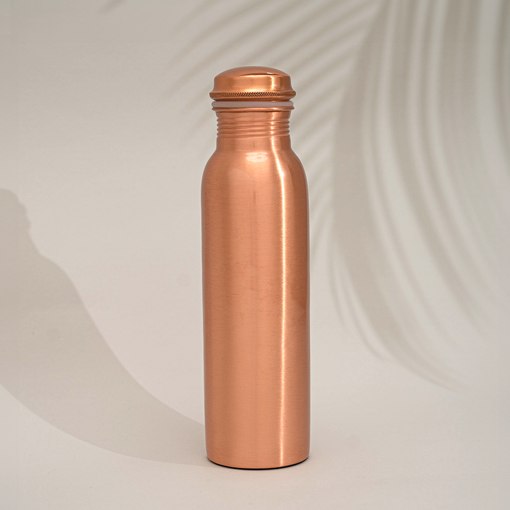 Ren Kobber Vandflaske Glat - 950 ml - Gave Ide fra Ayurveda Specialist B.V. hos The Prince Webshop