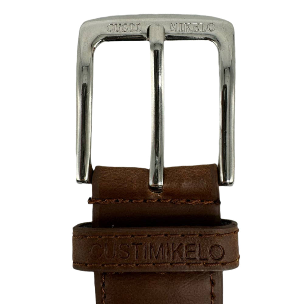 Custi Mikelo Rødbrun Flettet Elastisk Bælte - Bælte fra Custi Mikelo hos The Prince Webshop