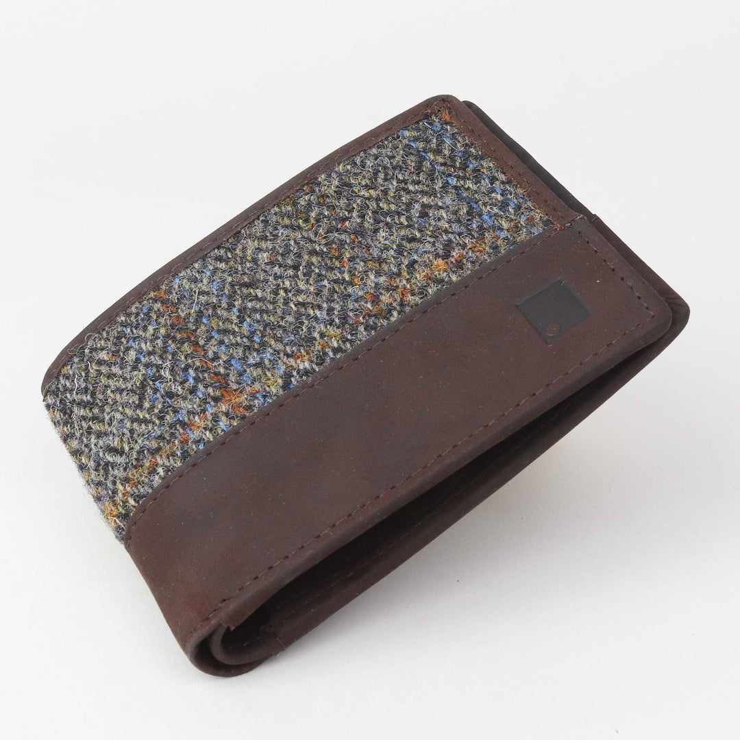 Brun Harris Tweed tegnebog