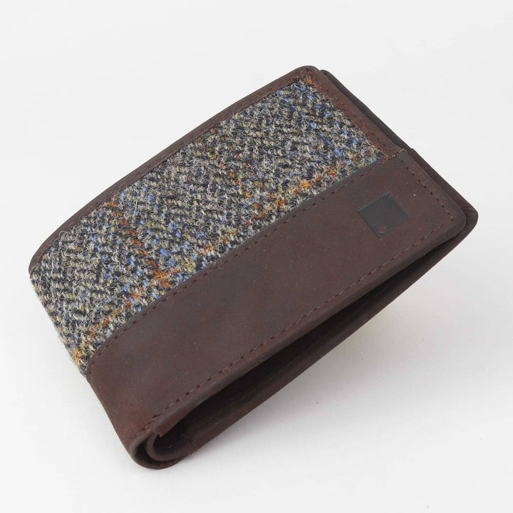 Brun Harris Tweed tegnebog
