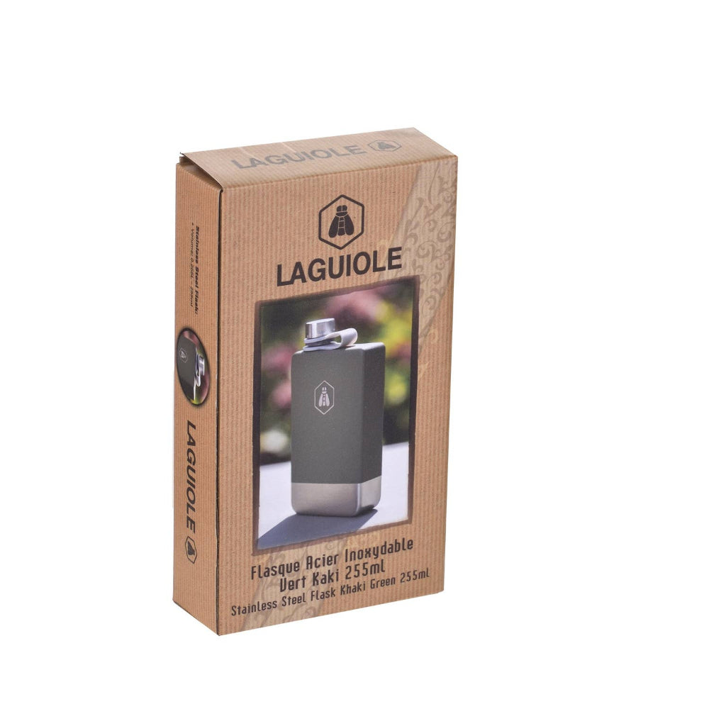 Laguiole Lommelærke i rustfrit stål 255ml - Lommelærke fra Laguiole hos The Prince Webshop