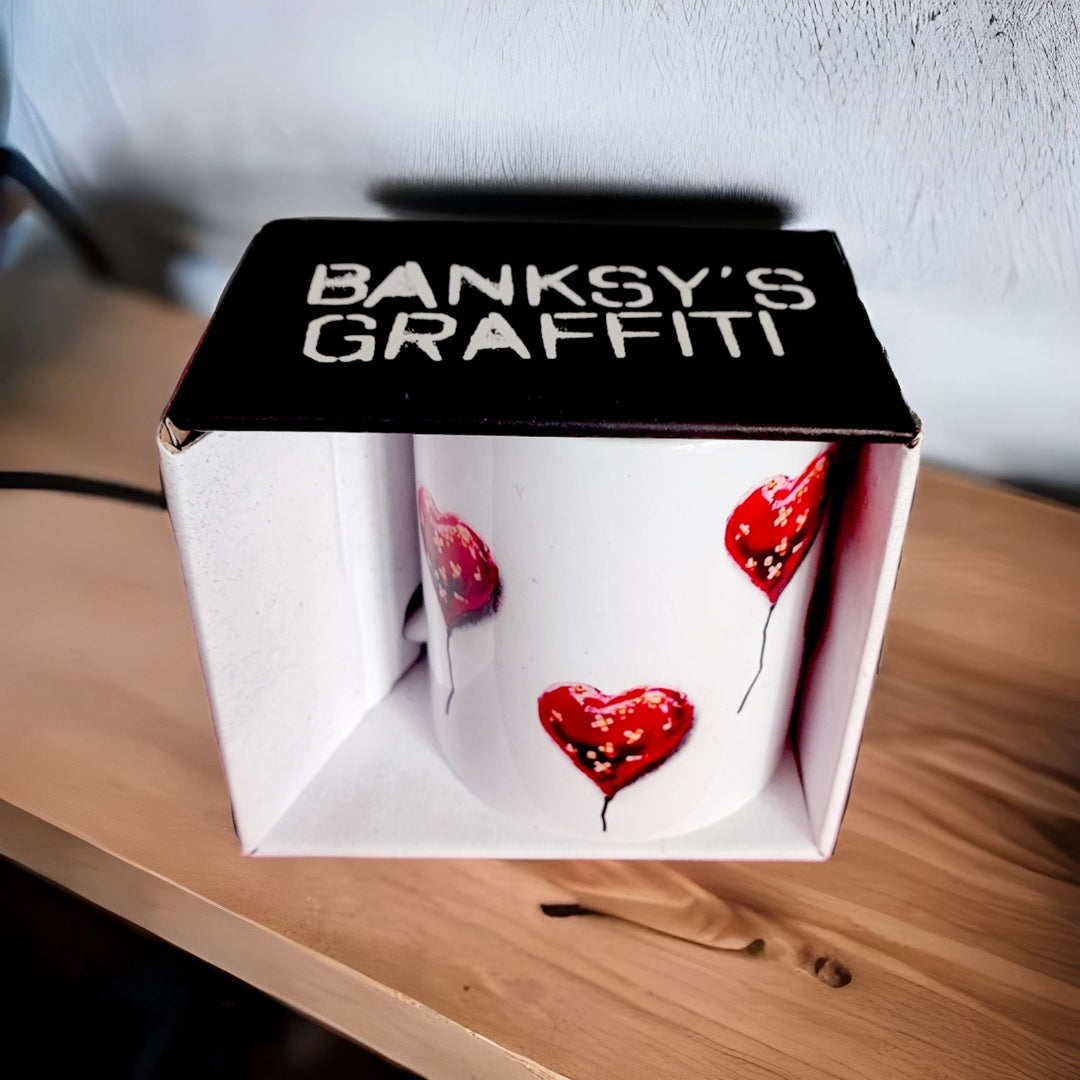 Banksy Ceramic Mug 325ml - Bandaged Heart