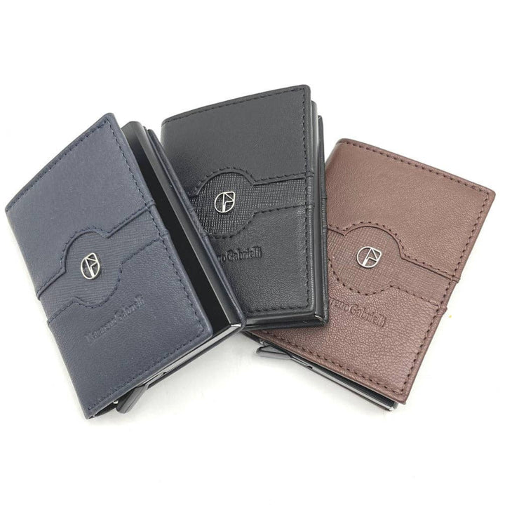 Nazareno Gabrielli ægte læder tegnebog med ALU kortholder - Kortholder fra Nazareno Gabrielli hos The Prince Webshop