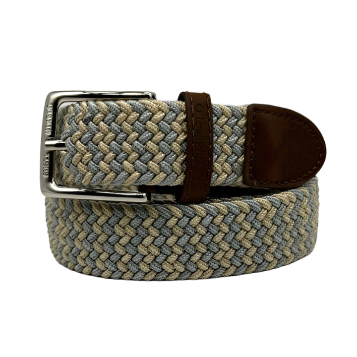 Custi Mikelo Grå/beige Flettet Elastisk Bælte - Bælte fra Custi Mikelo hos The Prince Webshop