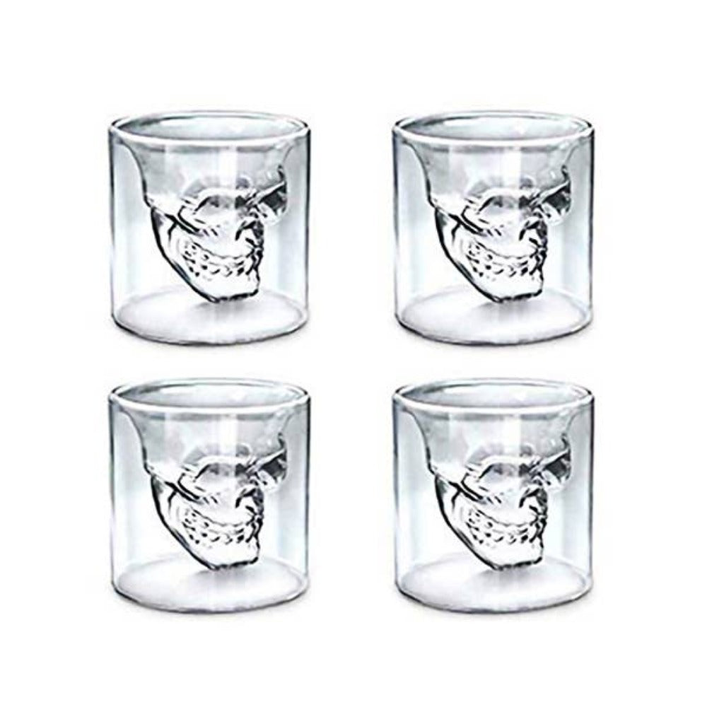 4 Skull Shot Glas - UHYGGELIGT ! - Shotglas fra WINKEE hos The Prince Webshop