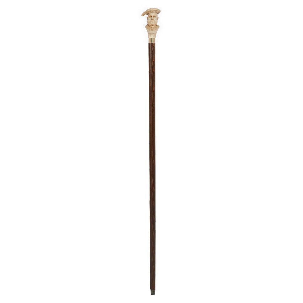 Unique Walking Stick in Brown Maple with Henry VIII Knob