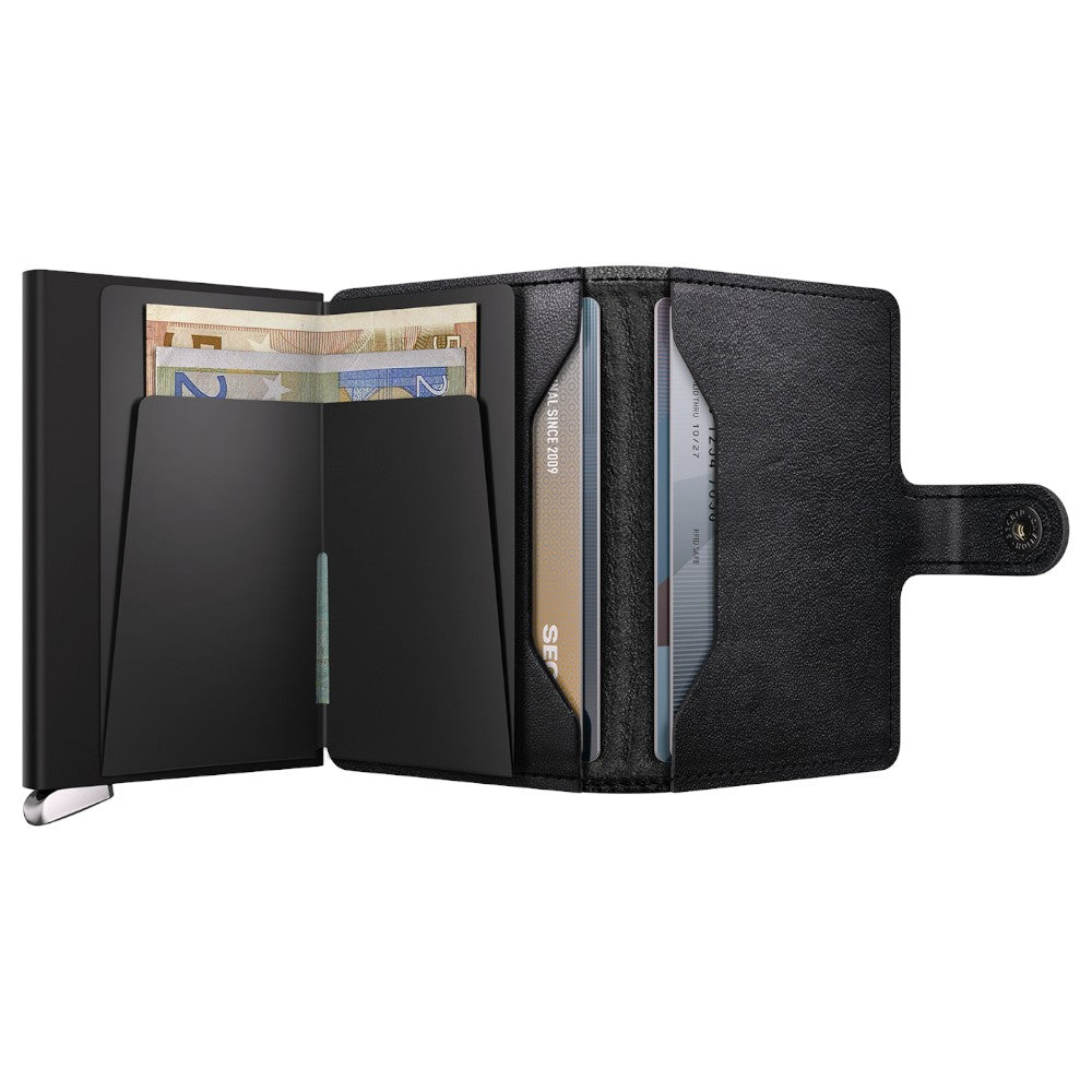 SECRID Premium Miniwallet Emboss Lines Black +