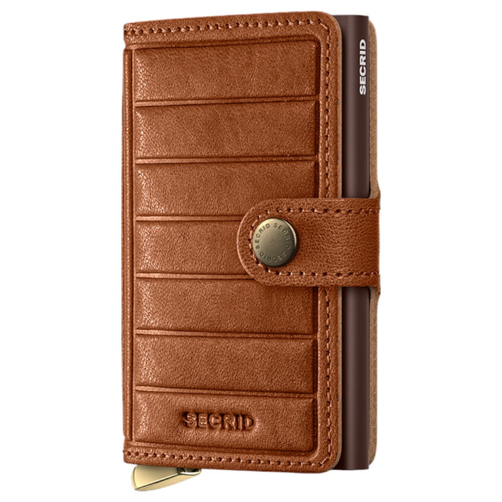 SECRID Premium Miniwallet Emboss Lines Cognac +