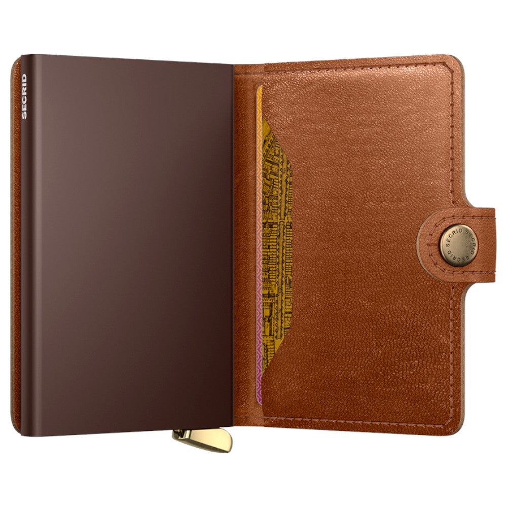 SECRID Premium Miniwallet Emboss Lines Cognac +
