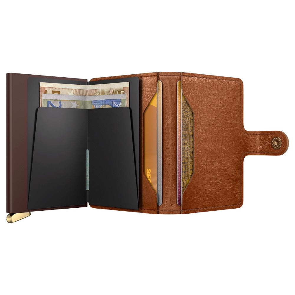 SECRID Premium Miniwallet Emboss Lines Cognac +