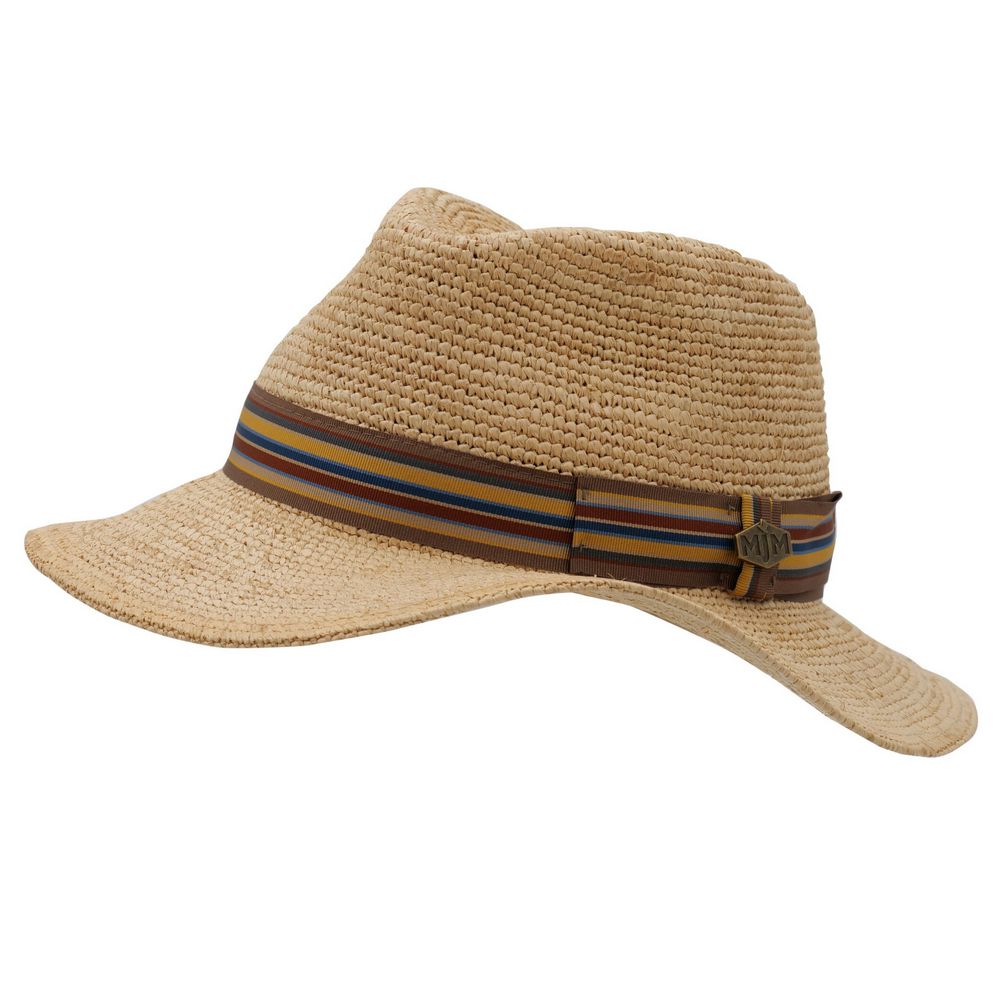 MJM Stone – Rå Raffia Traveller Straw Hat - UPF50+