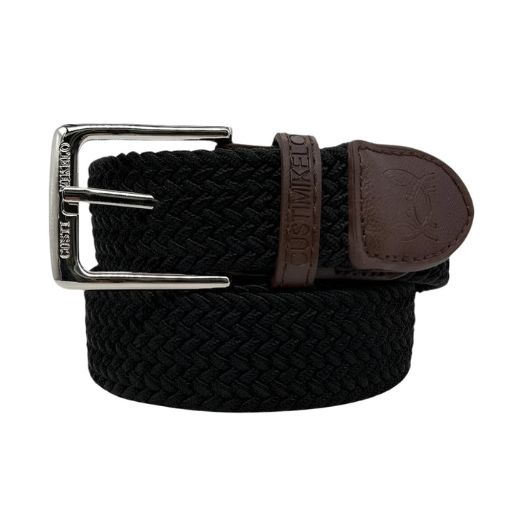 Custi Mikelo Sort Flettet Elastisk Bælte - Bælte fra Custi Mikelo hos The Prince Webshop
