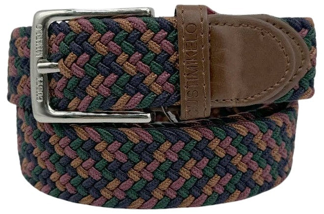 Custi Mikelo Brun Flerfarvet Flettet Elastisk Bælte - Bælte fra Custi Mikelo hos The Prince Webshop