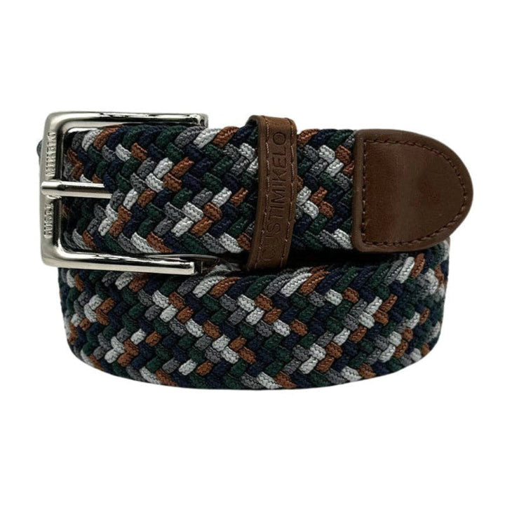 Custi Mikelo Flerfarvet Grønt Flettet Elastisk Bælte - Bælte fra Custi Mikelo hos The Prince Webshop