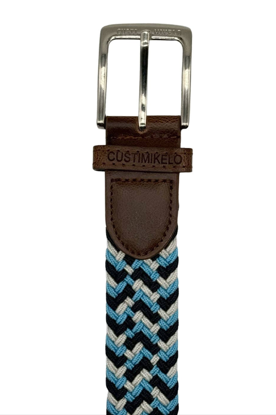 Custi Mikelo Marineblå Flettet Elastisk Bælte - Bælte fra Custi Mikelo hos The Prince Webshop