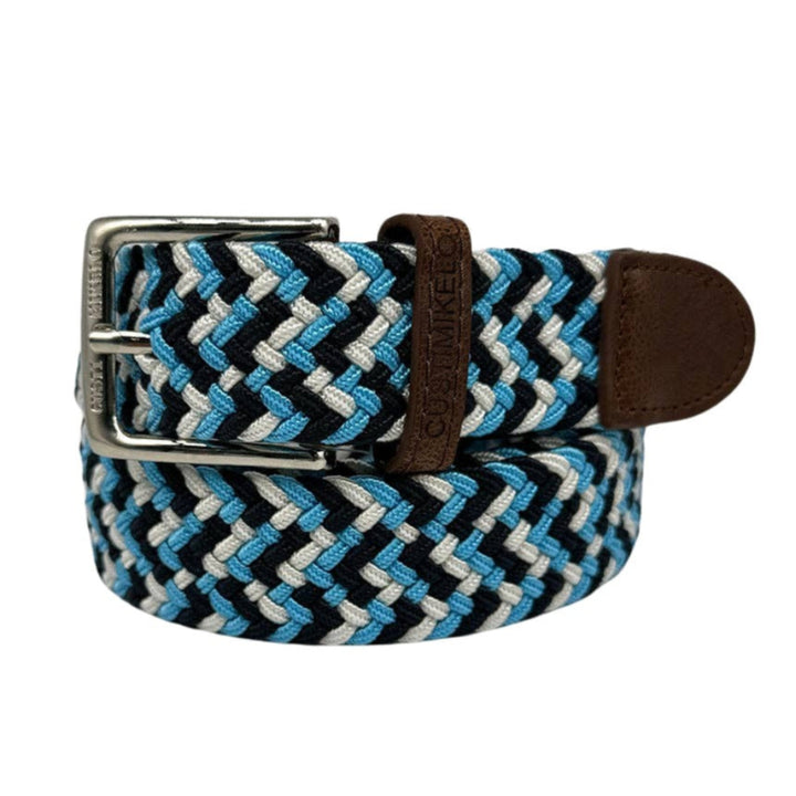 Custi Mikelo Marineblå Flettet Elastisk Bælte - Bælte fra Custi Mikelo hos The Prince Webshop