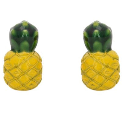 Manchetknapper Kreative Designs – 100% Rhodium – model Gul Ananas - Manchetknapper fra Núñez de Arenas hos The Prince Webshop