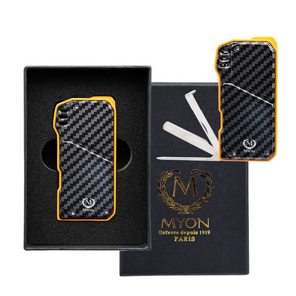 Myon Racing Yellow Pibe Lighter med Værktøj