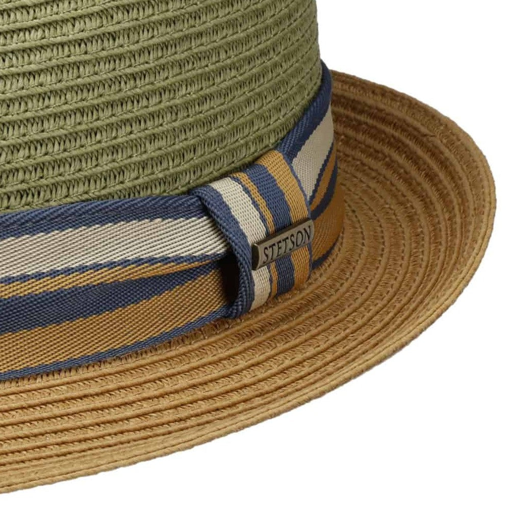 Stetson Trilby Toyo Strå Sommerhat - Moss/Beige
