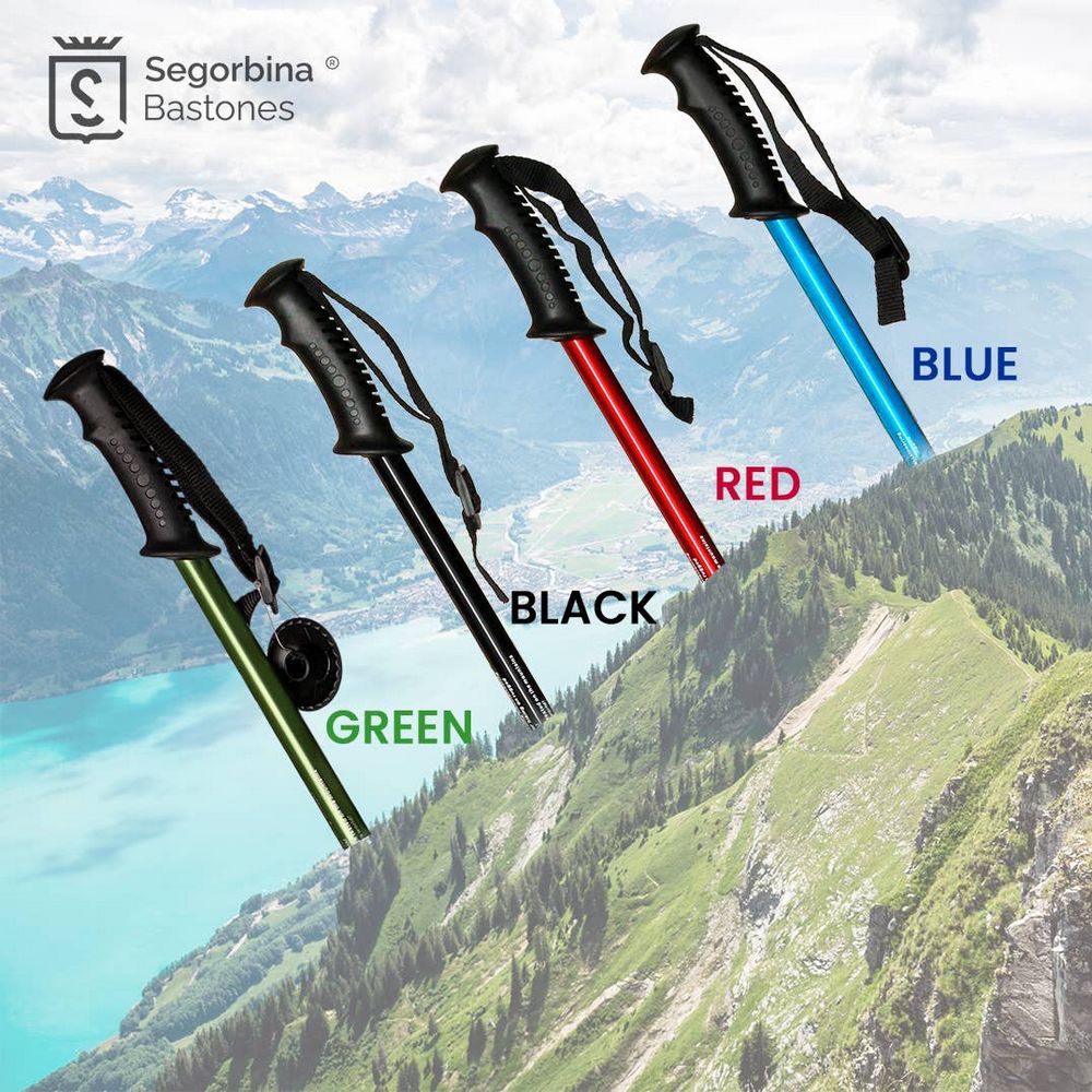 Trekking Stok 56-135 cm teleskop aluminum i 4 farver - Vandrestok fra Segorbina BASTONES hos The Prince Webshop