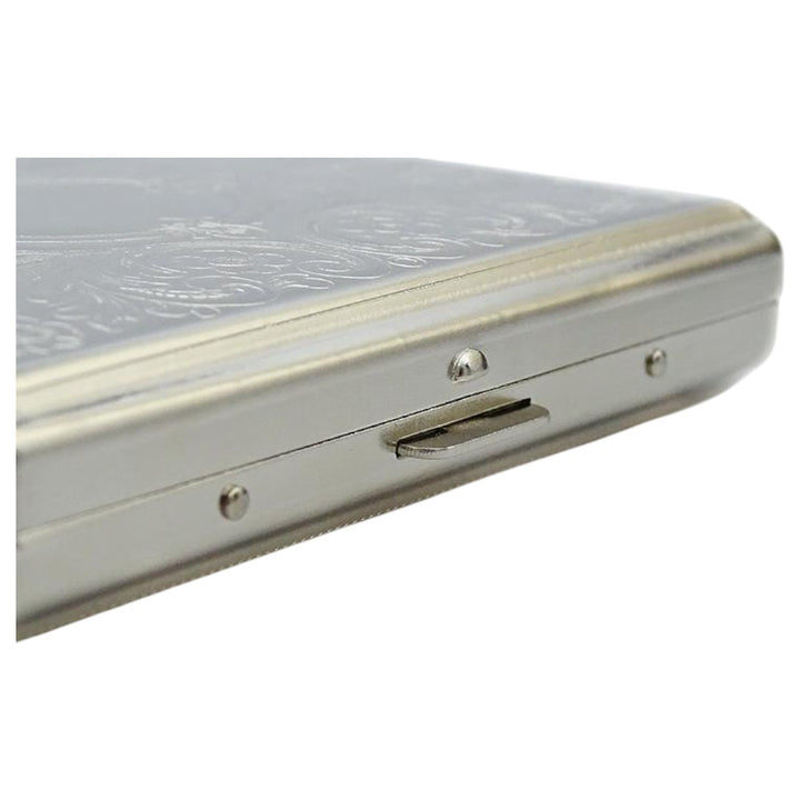 Cigaret Etui - 20 King Size - Floral Chrom - Cigaret Etui fra Excellent hos The Prince Webshop
