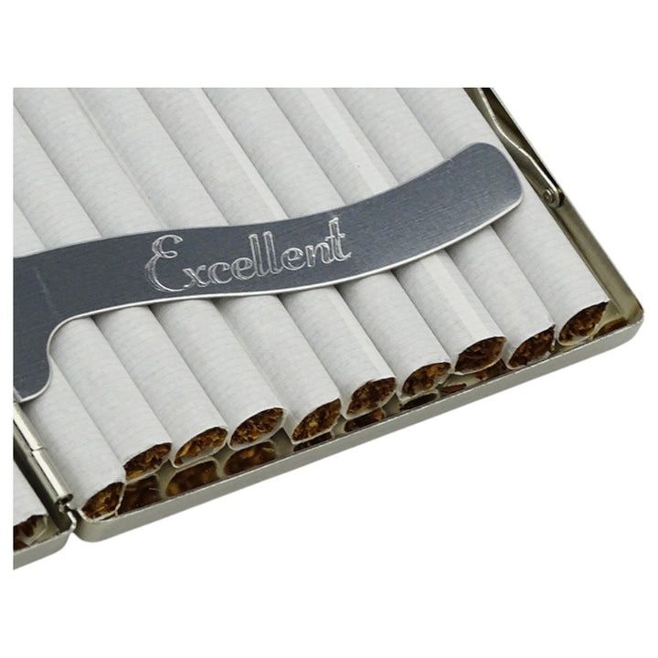 Cigaret Etui - 20 King Size - Floral Chrom - Cigaret Etui fra Excellent hos The Prince Webshop