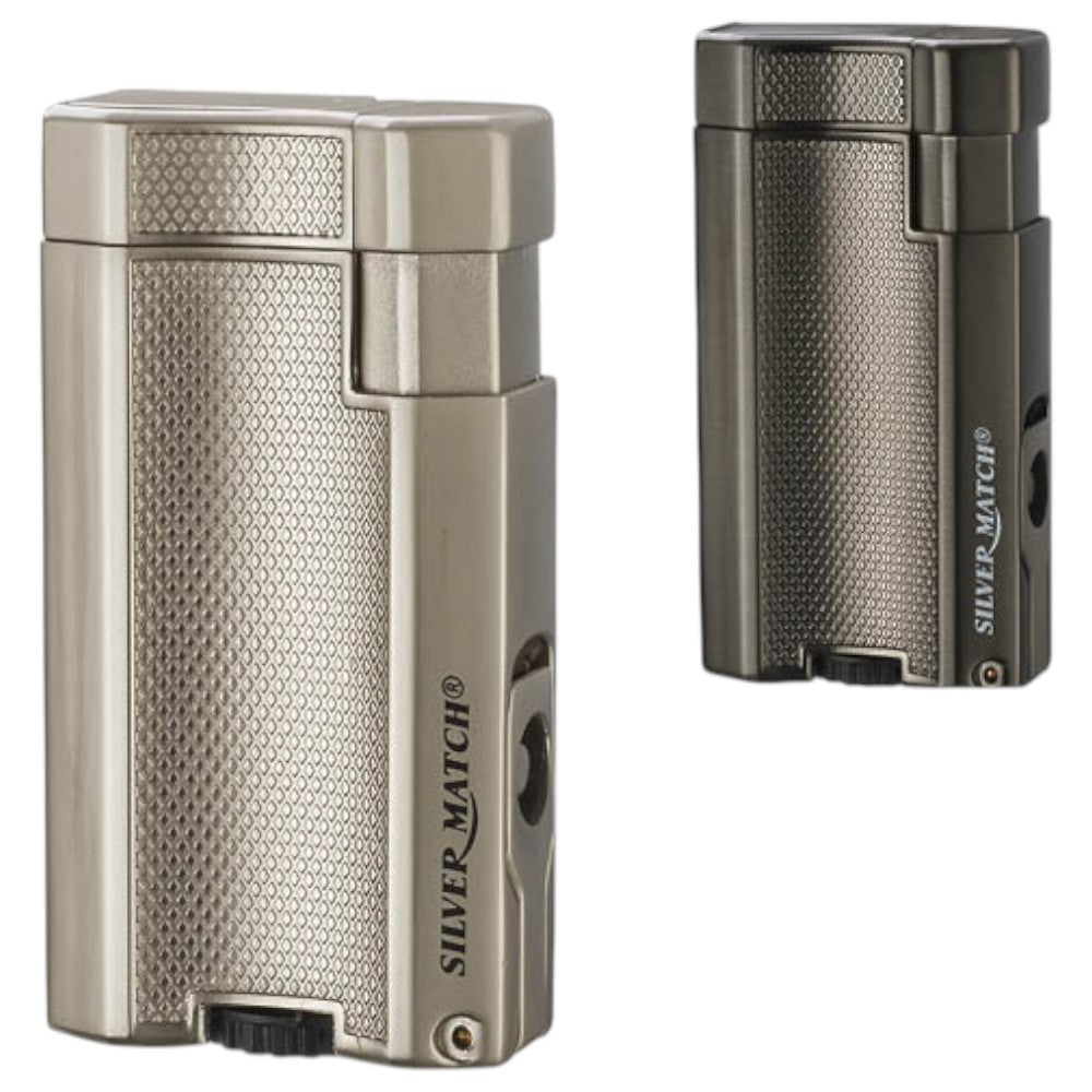 Cigar Lighter - Silver Match London - Double Torch & Puncher - Lighter fra Silver Match hos The Prince Webshop