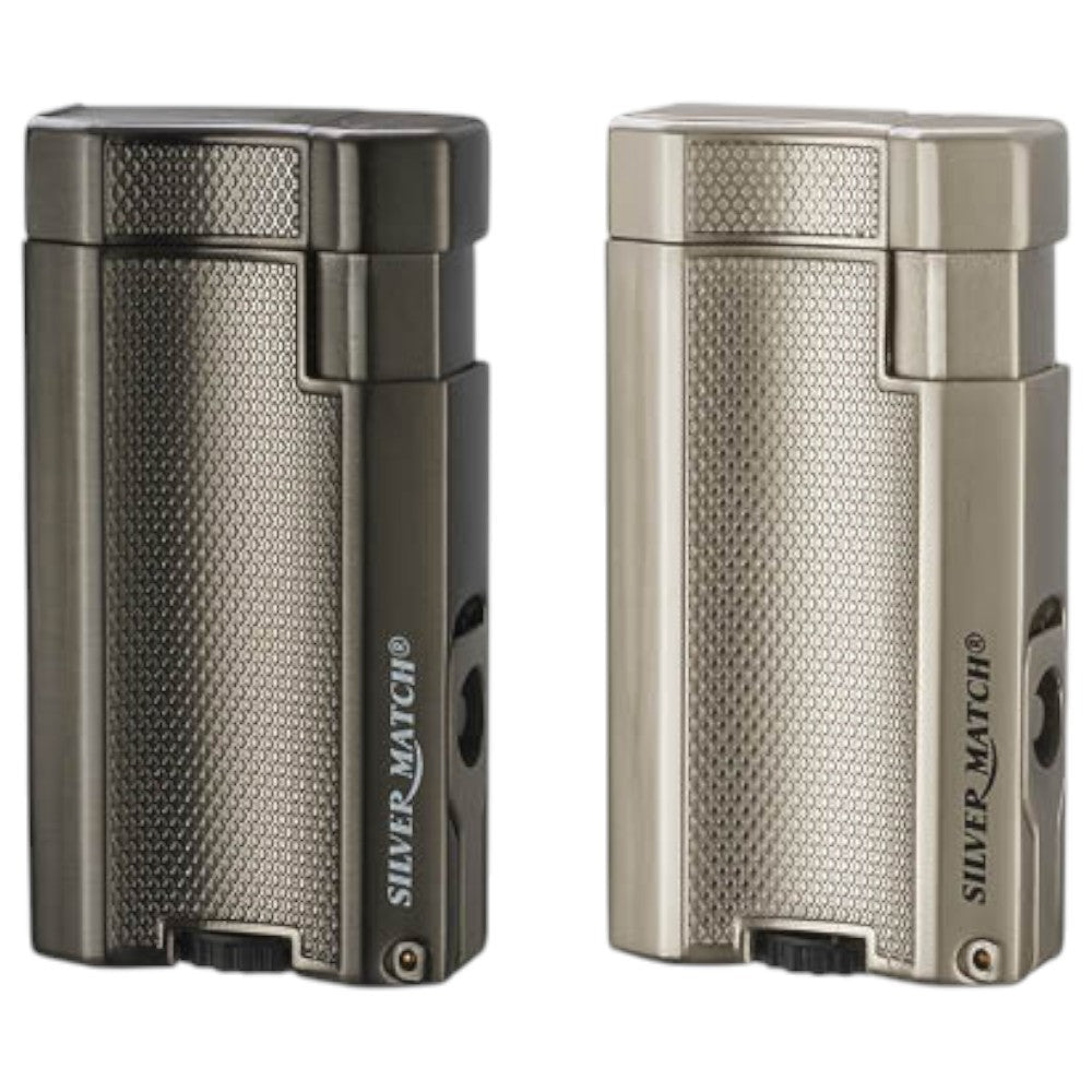 Cigar Lighter - Silver Match London - Double Torch & Puncher - Lighter fra Silver Match hos The Prince Webshop