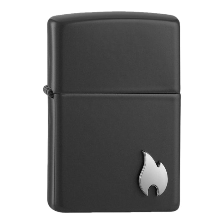 ZIPPO Lighter 218C Silver Flame Emblem