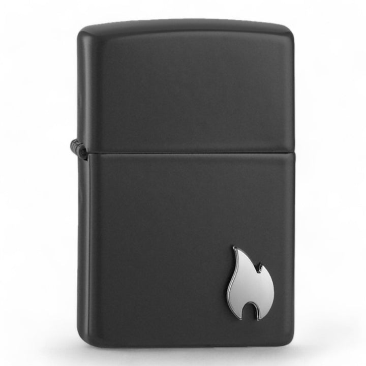 ZIPPO Lighter 218C Silver Flame Emblem