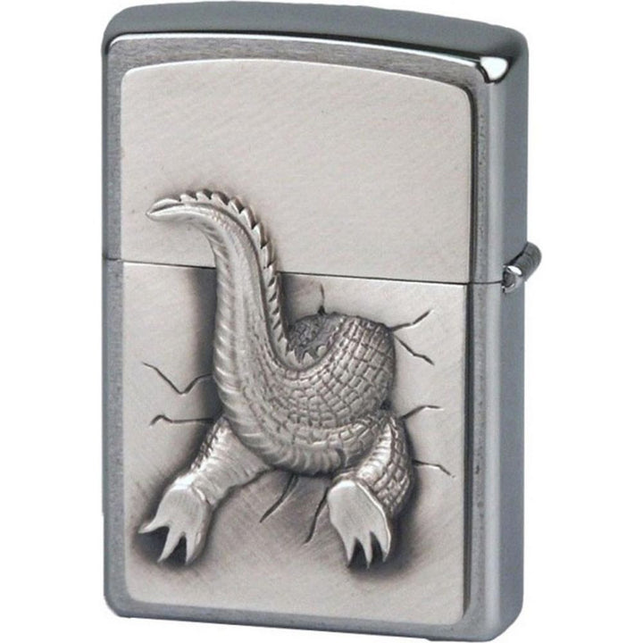 Zippo Gator Lighter i Træboks med Spejle