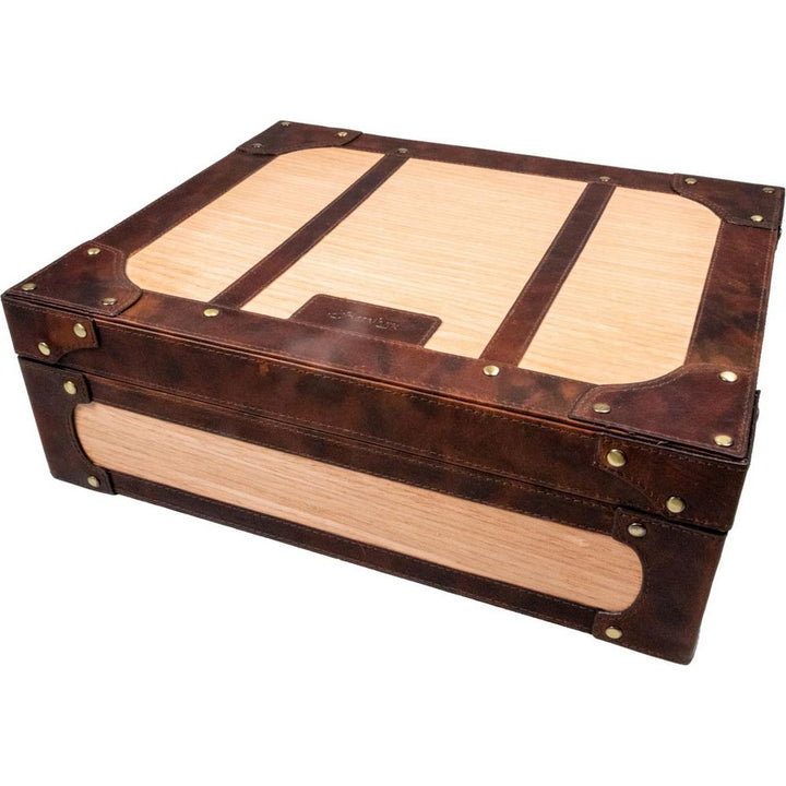 Passatore Humidor Brown Leather and Wood - Cigar Humidor fra Passatore hos The Prince Webshop