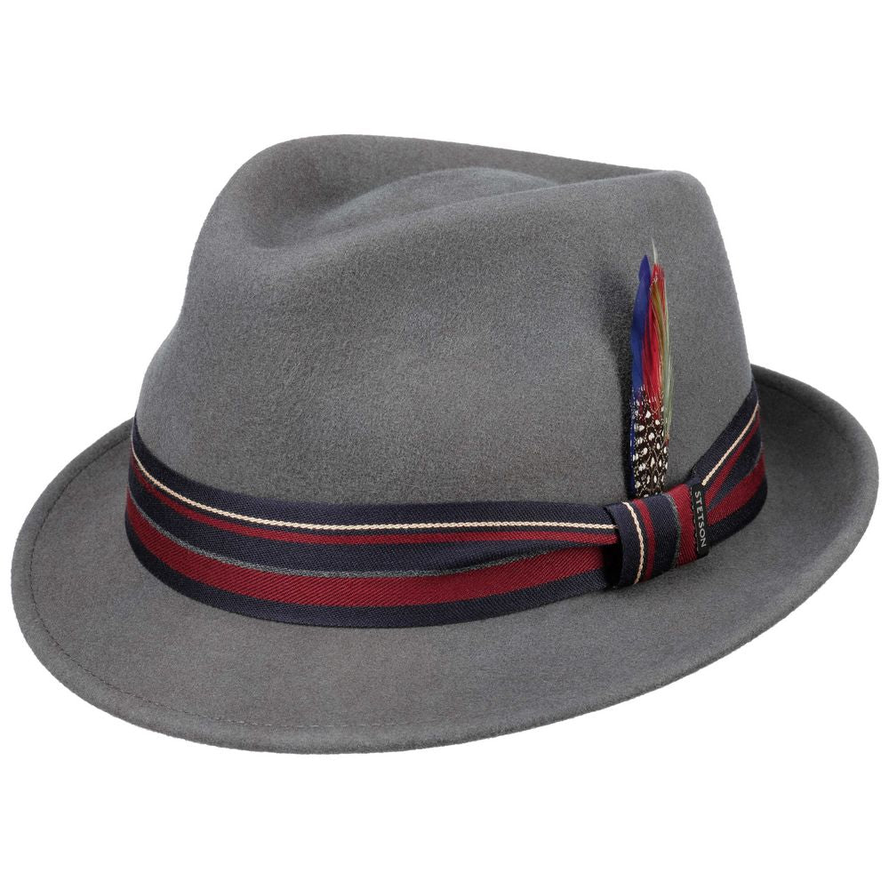 Stetson Woolfelt Trilby Hat - Steel/Grey - Trilby Hat fra Stetson hos The Prince Webshop