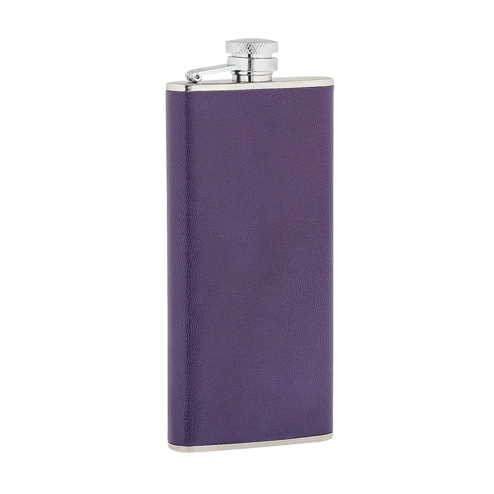 5oz Ladies Purple Leather Stainless Steel Flask - Lommelærke fra The Sgian Dubh Company hos The Prince Webshop