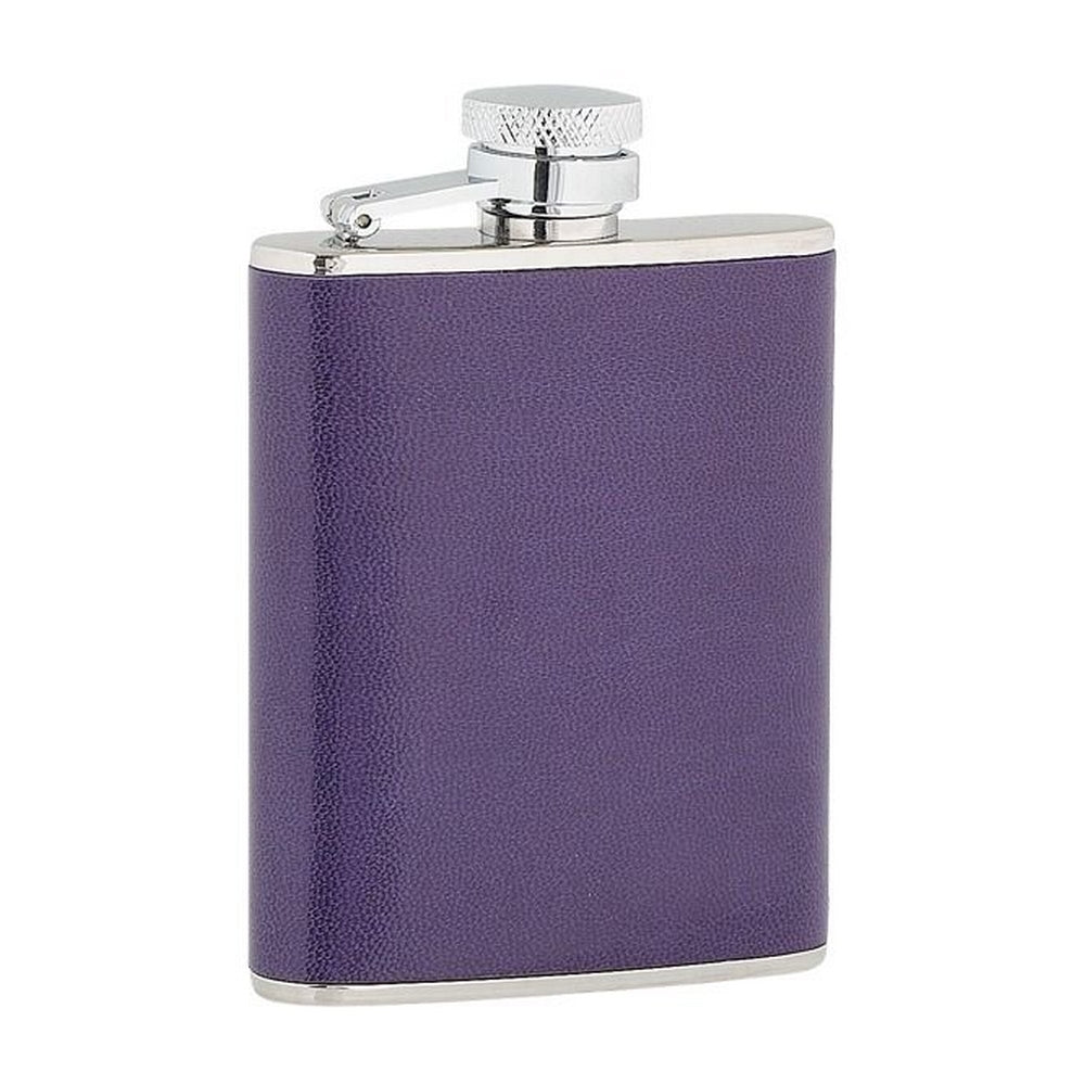 3oz Ladies Purple Leather Stainless Steel Flask - Lommelærke fra The Sgian Dubh Company hos The Prince Webshop