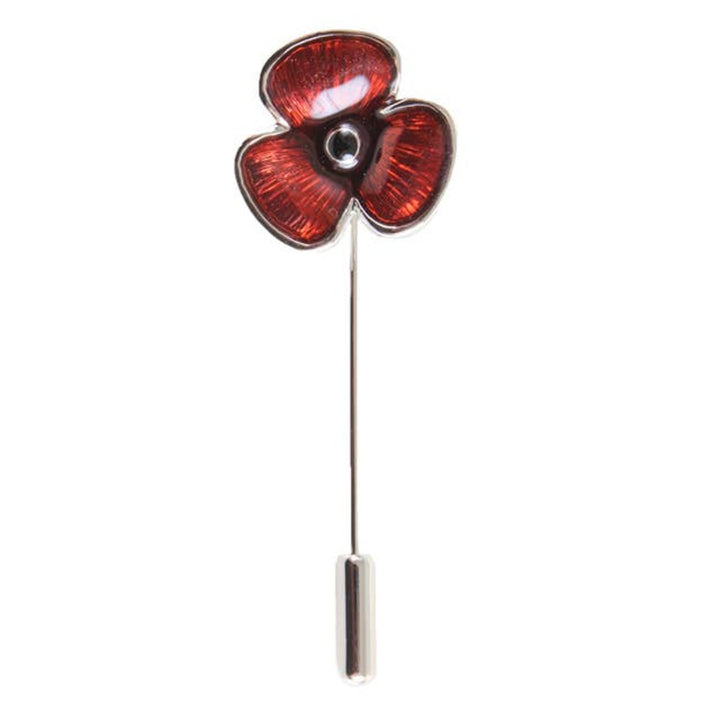 David Aster - Poppy Lapel Cravat Pin