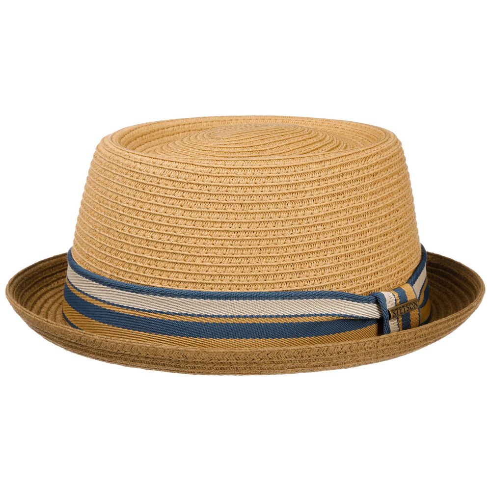 Stetson Porkpie Toyo Sommerhat - Natur/Biscotto - Hat fra Stetson hos The Prince Webshop