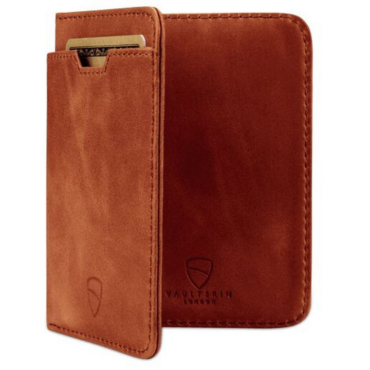 Vaultskin - CITY Card Wallet with RFID Blocking - Cognac - Kortholder fra Vaultskin London hos The Prince Webshop